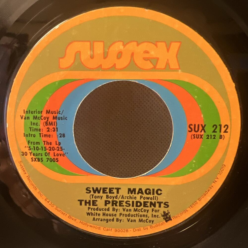 PRESIDENTS-NORTHERN SOUL 45 SWEET MAGIC/TRIANGLE OF LOVE VG++ ULTRASONIC CLEAN!